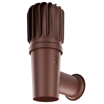 Kominek ścienny podłużny OBROTOWY fi110 RAL8017