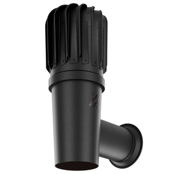 Kominek ścienny podłużny OBROTOWY fi110 RAL9005