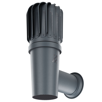 Kominek ścienny podłużny OBROTOWY fi110 RAL7016