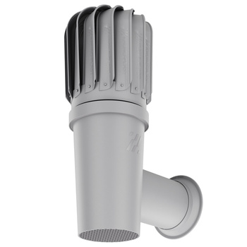 Kominek ścienny podłużny OBROTOWY fi110 RAL7036