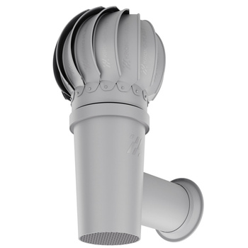 Kominek ścienny kulisty OBROTOWY fi110 RAL7036