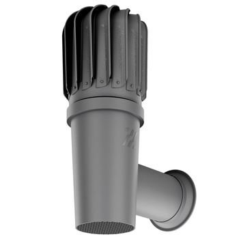 Kominek ścienny podłużny OBROTOWY fi110 RAL7024